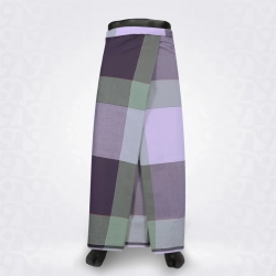 Granite Green Grey White Checked Cotton Lungi